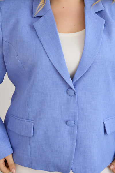Moderne kurze Jacke - Blau