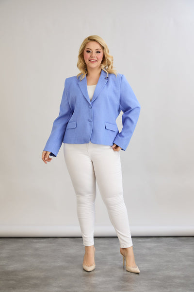 Moderne kurze Jacke - Blau