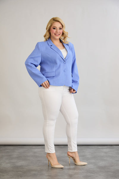 Moderne kurze Jacke - Blau