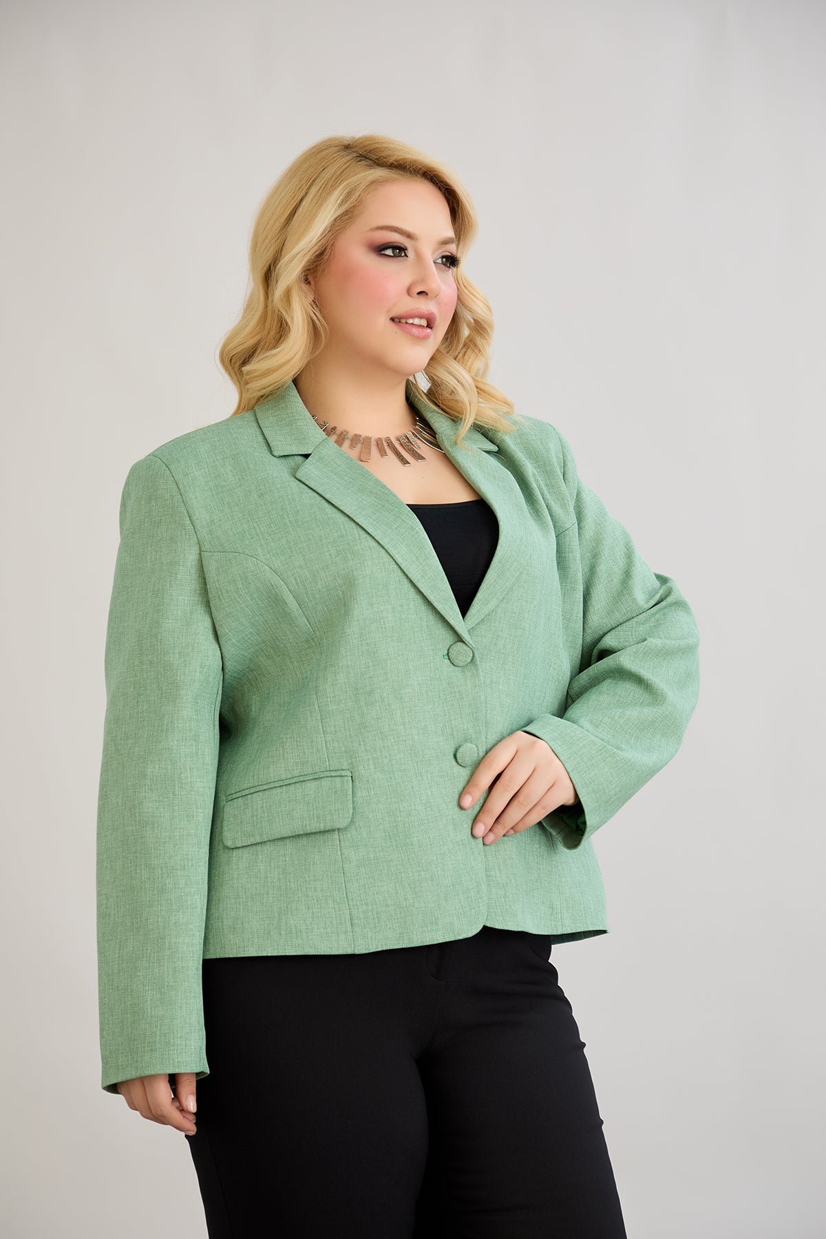 Moderne Kurzjacke  - Grün