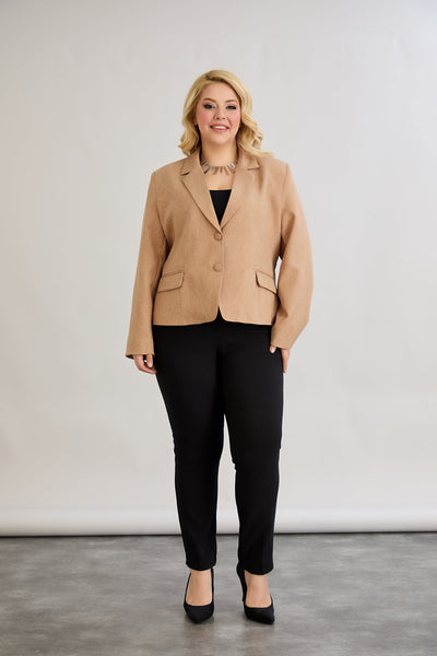 Moderne kurze Jacke - Mocca