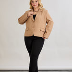 Moderne kurze Jacke - Mocca – Mocca