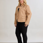 Moderne kurze Jacke - Mocca – Mocca