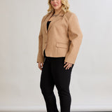 Moderne kurze Jacke - Mocca – Mocca