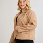 Moderne kurze Jacke - Mocca – Mocca
