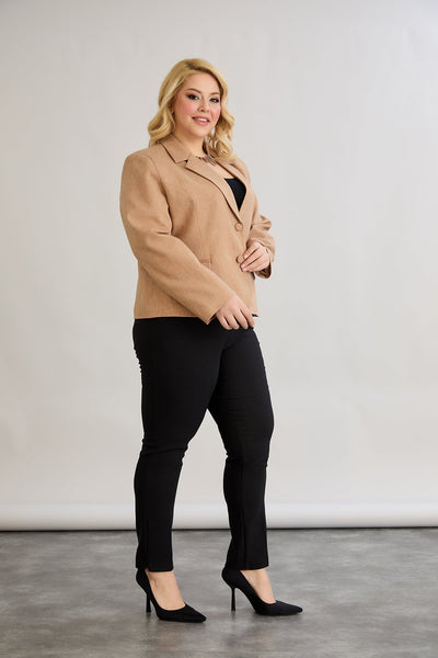 Moderne kurze Jacke - Mocca