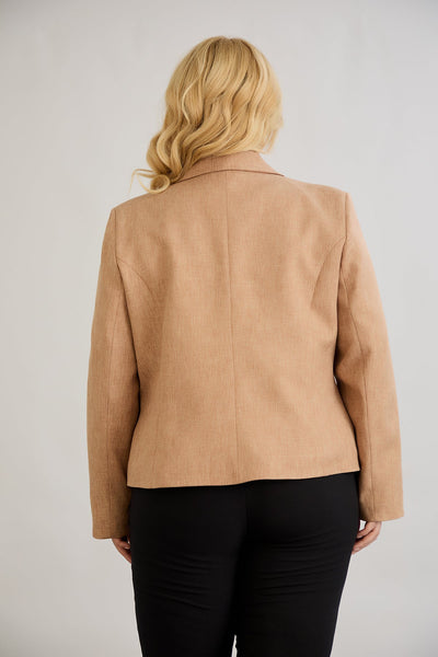 Moderne kurze Jacke - Mocca