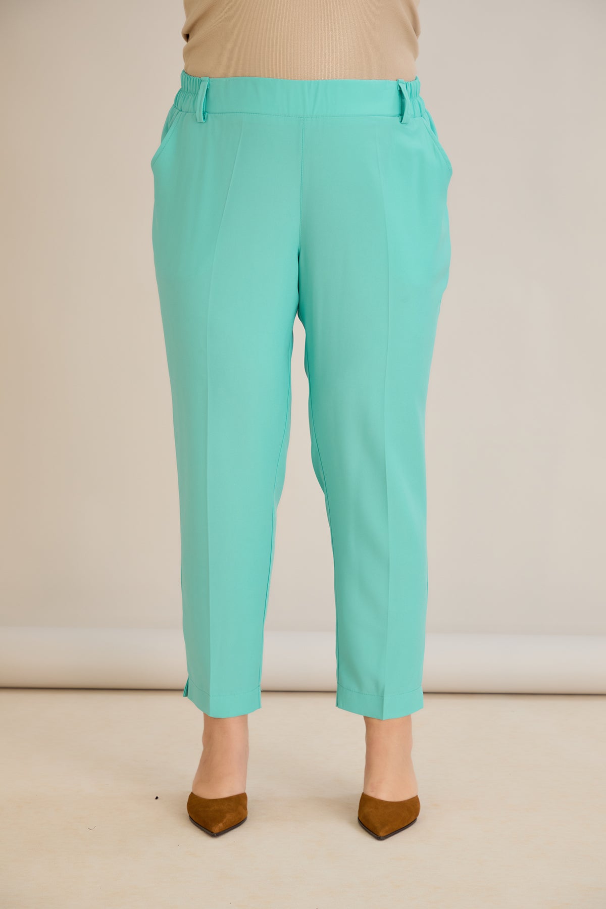 Leichte, elastische Sommerhose - Aqua – Aqua