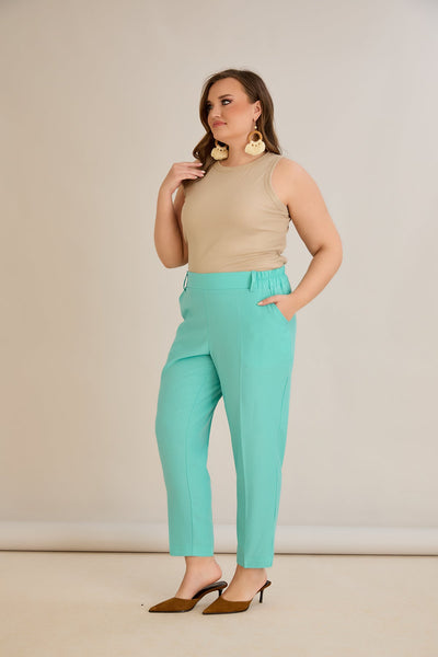 Leichte, elastische Sommerhose - Aqua