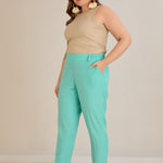 Leichte, elastische Sommerhose - Aqua – Aqua