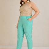 Leichte, elastische Sommerhose - Aqua – Aqua