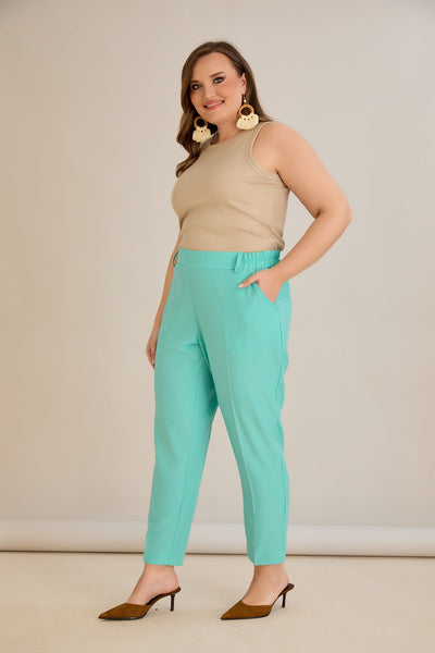 Leichte, elastische Sommerhose - Aqua