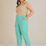 Leichte, elastische Sommerhose - Aqua – Aqua