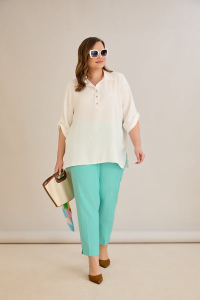 Leichte, elastische Sommerhose - Aqua