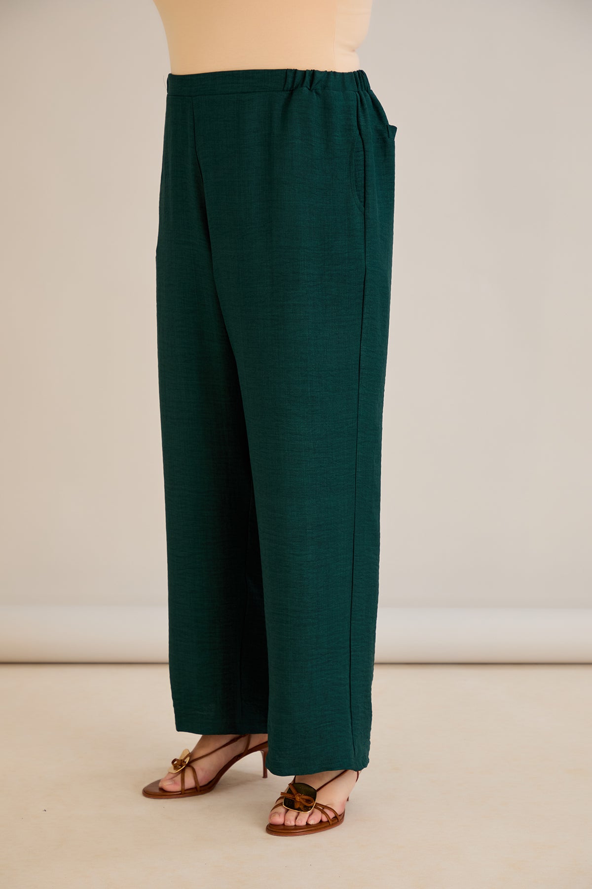 Weite Sommerhose - Grün