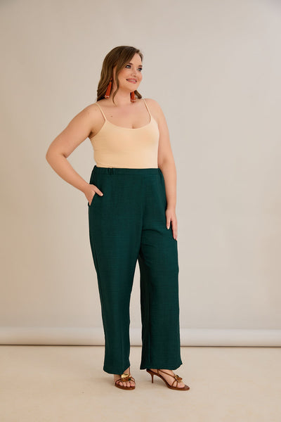 Weite Sommerhose - Grün