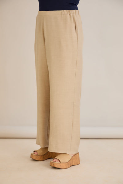 Weite Sommerhose - Beige