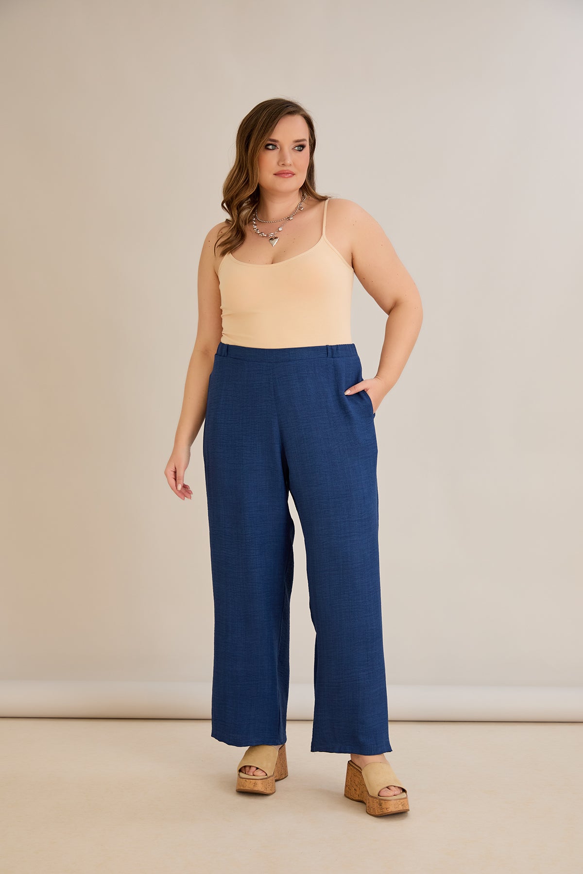 Weite Sommerhose - Blau