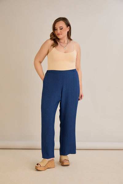 Weite Sommerhose - Blau