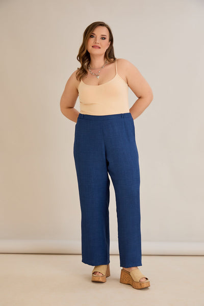 Weite Sommerhose - Blau