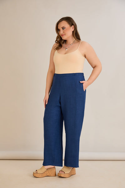 Weite Sommerhose - Blau