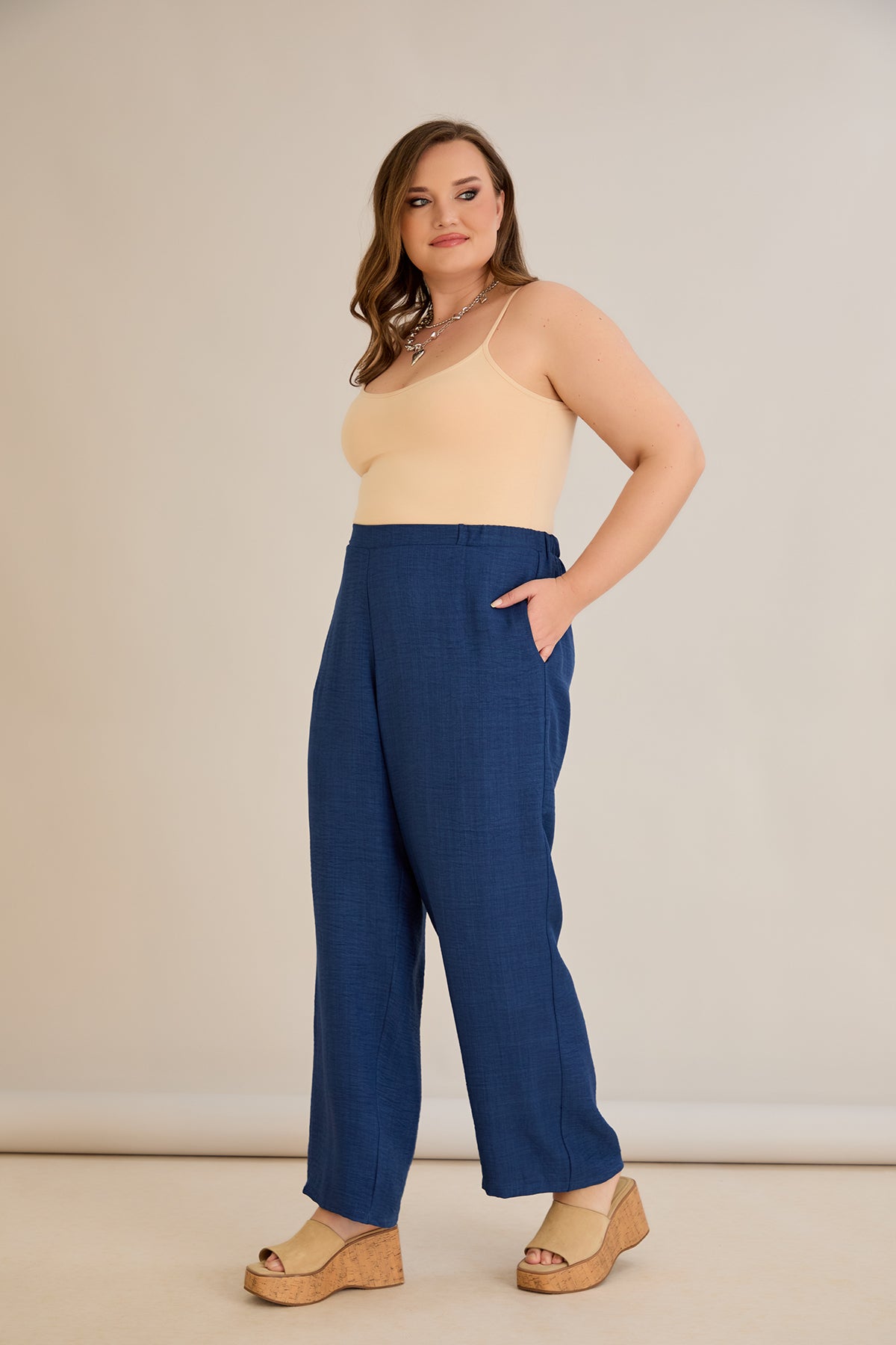 Weite Sommerhose - Blau