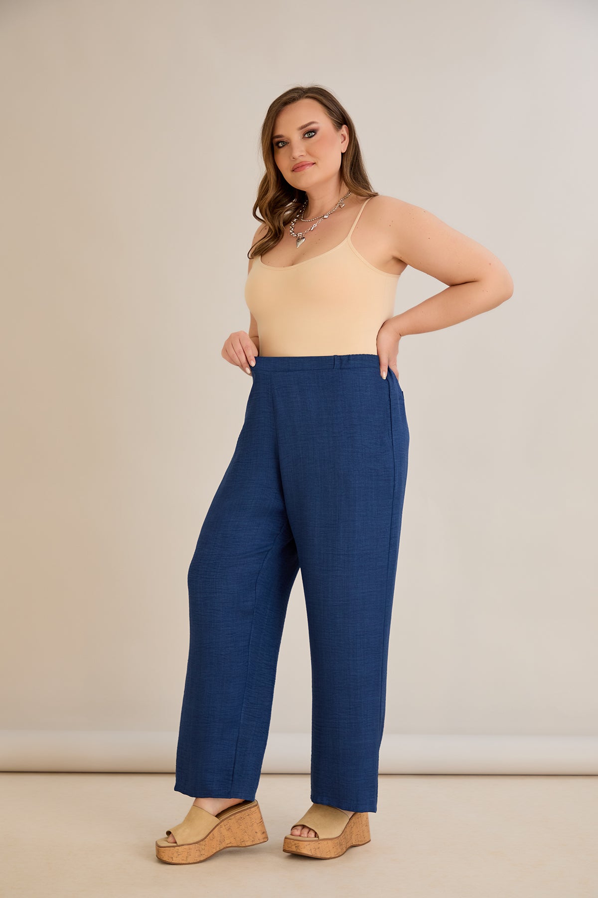 Weite Sommerhose - Blau