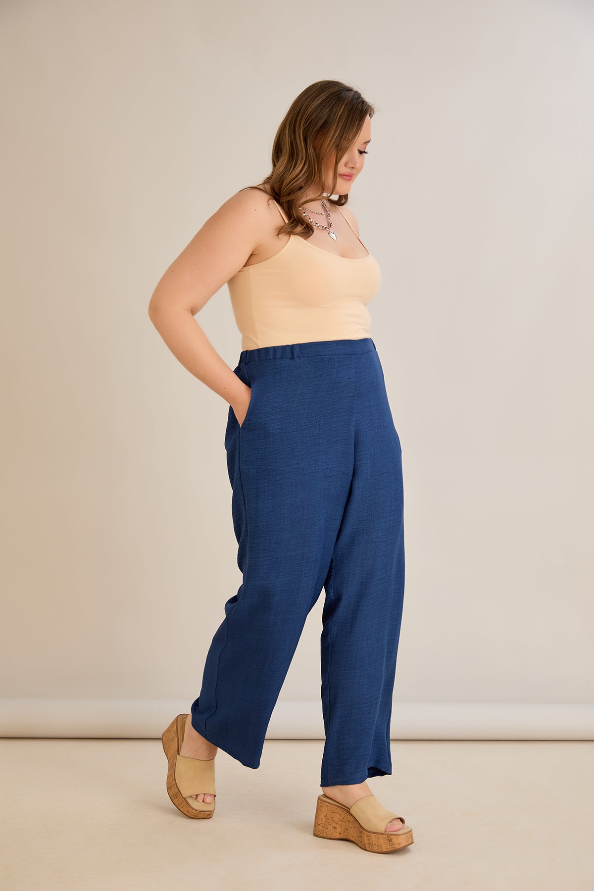 Weite Sommerhose - Blau