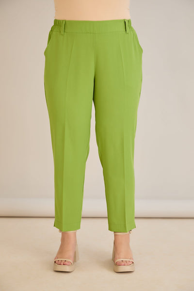 Leichte, elastische Sommerhose - Grün