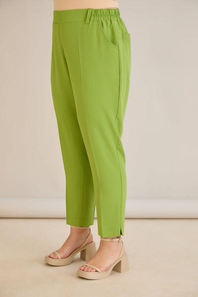 Leichte, elastische Sommerhose - Grün