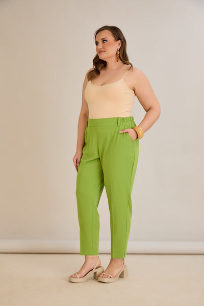 Leichte, elastische Sommerhose - Grün
