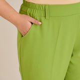 Leichte, elastische Sommerhose - Grün – Grün