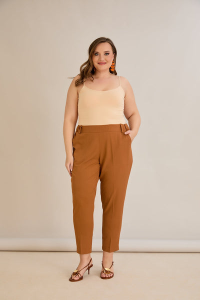 Leichte, elastische Sommerhose - Karamelle