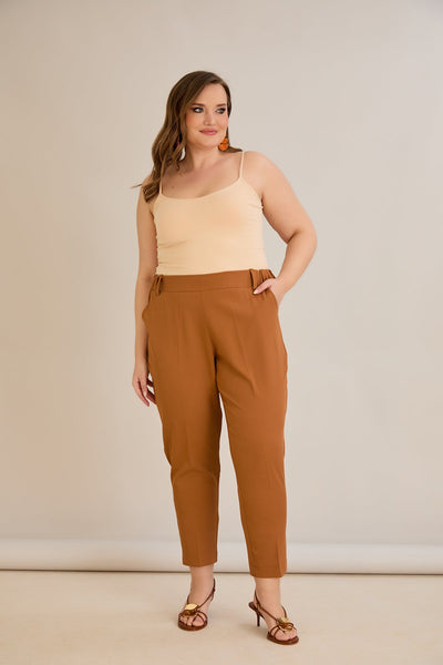 Leichte, elastische Sommerhose - Karamelle
