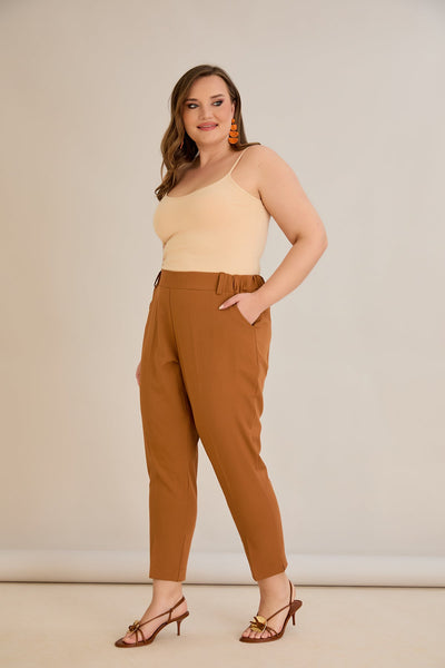 Leichte, elastische Sommerhose - Karamelle