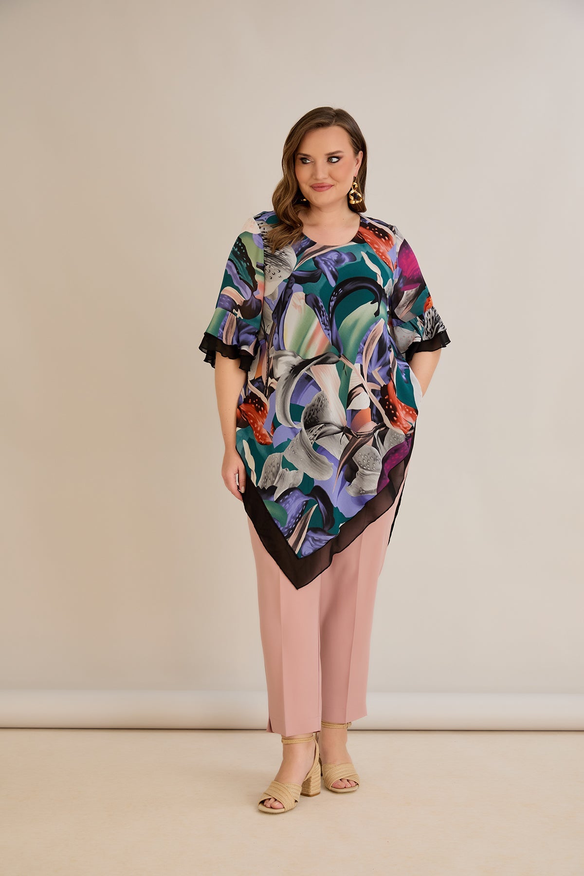 Chiffon Tunika - Multifarbe