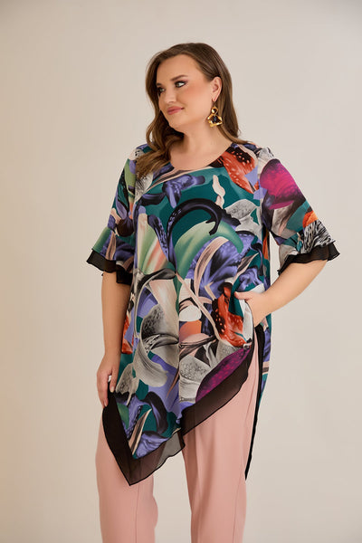 Chiffon Tunika - Multifarbe