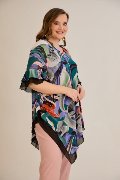 Chiffon Tunika - Multifarbe