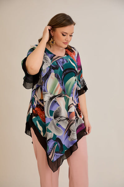 Chiffon Tunika - Multifarbe