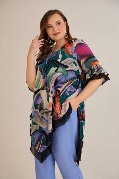 Chiffon Tunika - Multifarbe