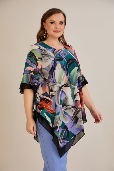 Chiffon Tunika - Multifarbe