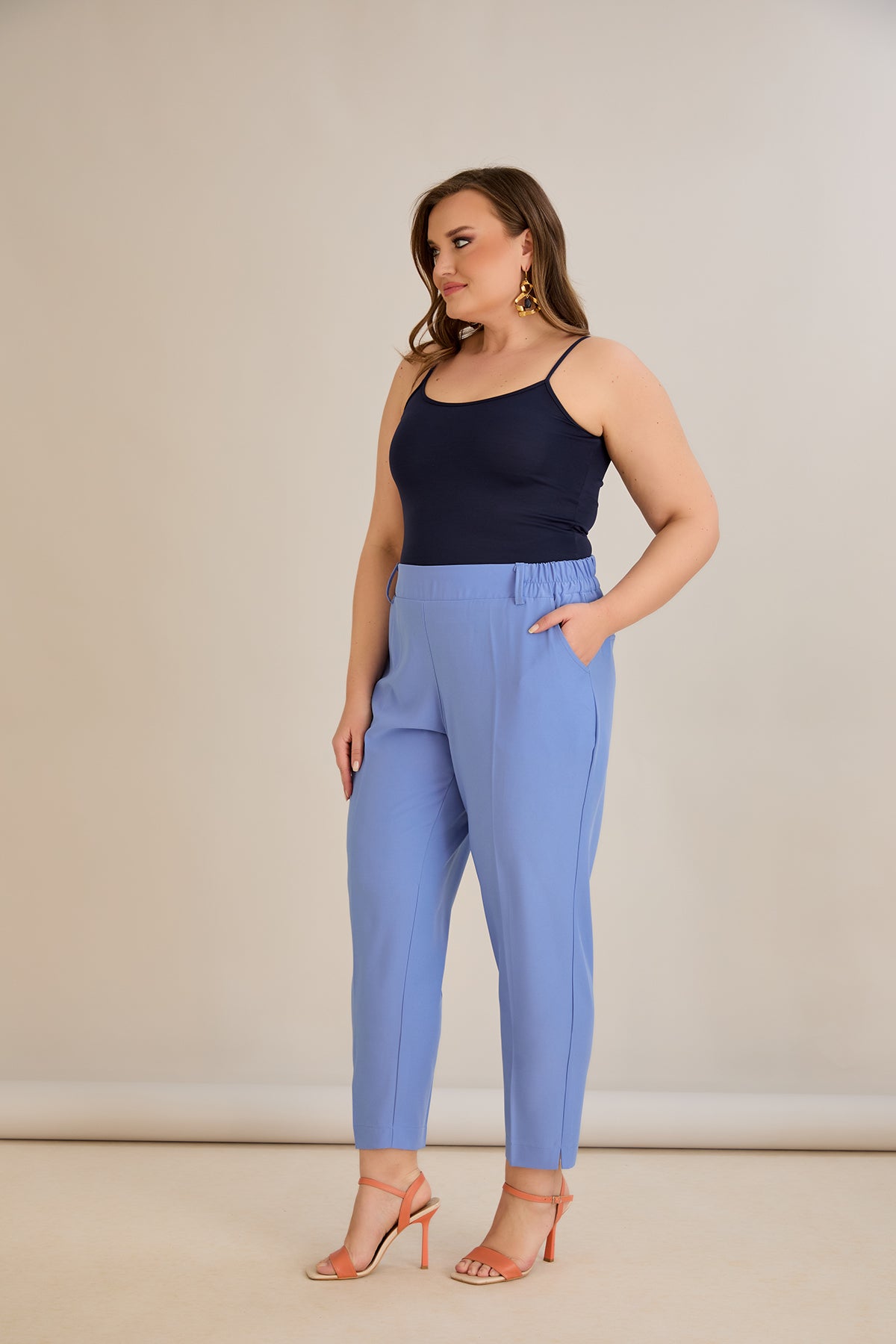Leichte, elastische Sommerhose - Violet