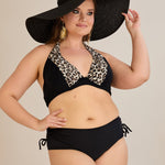 Mid-Waist Bikini-Slip große Größen mit Raffung | BubbleChic.de

