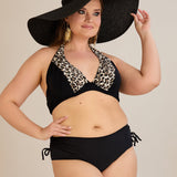 Mid-Waist Bikini-Slip große Größen mit Raffung | BubbleChic.de

