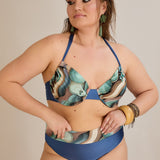 Bikini mit verstellbarem Cup und Bügelunterstützung - Ocean – Multifarbe
