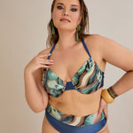Bikini mit verstellbarem Cup und Bügelunterstützung - Ocean – Multifarbe