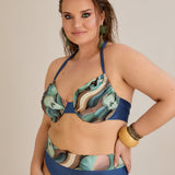 Bikini mit verstellbarem Cup und Bügelunterstützung - Ocean – Multifarbe