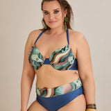 Bikini mit verstellbarem Cup und Bügelunterstützung - Ocean – Multifarbe