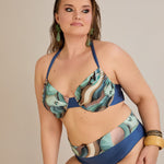 Bikini mit verstellbarem Cup und Bügelunterstützung - Ocean – Multifarbe