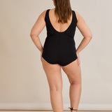 Badeanzug mit Bustier-Polstern und Zierband - Sahara – Multifarbe